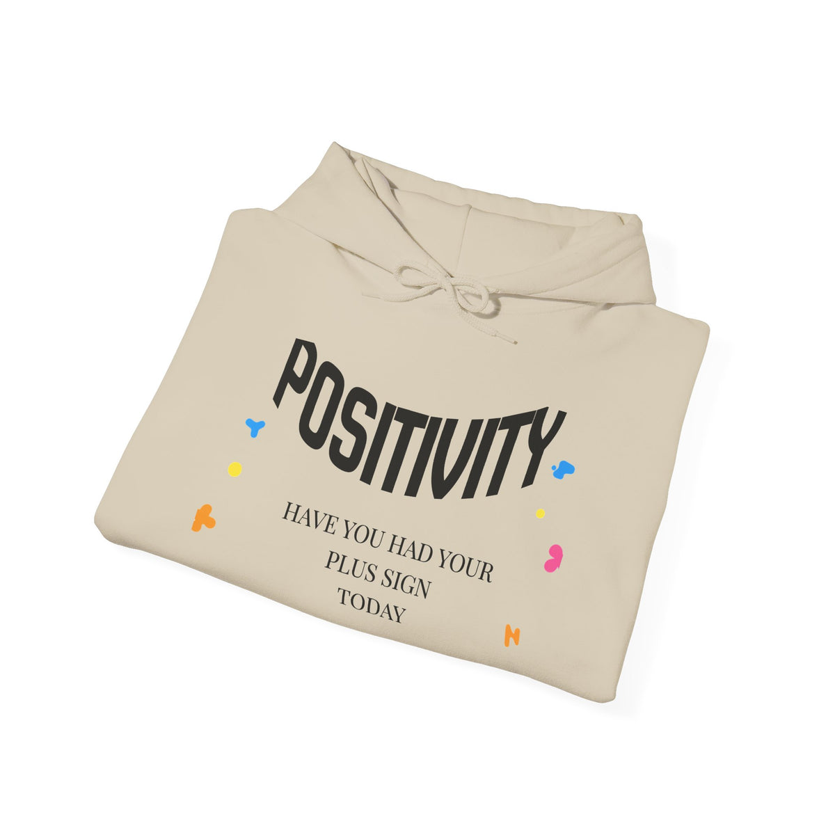Positive Vibes Hoodie — "Positivity" Confetti Motivational Pullover