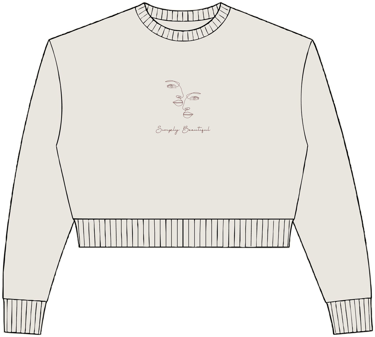 Womens Relaxed Crop Crewneck