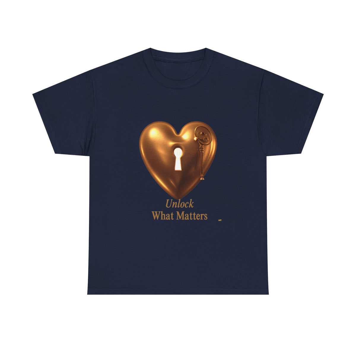 Heart Key T-Shirt — "Unlock What Matters" Inspirational Tee