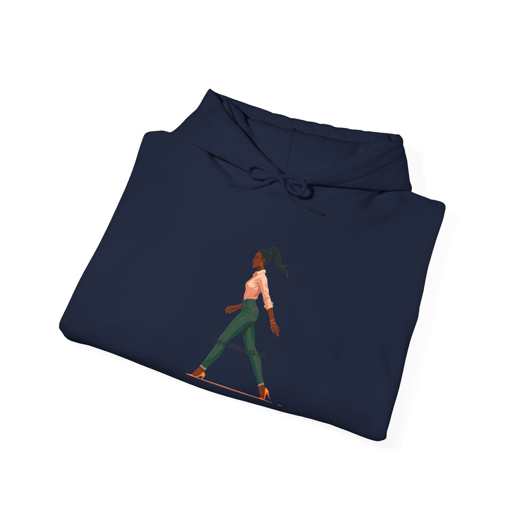 Yoga Pose Hoodie — Minimal Walking Yogi Graphic Sweatshirt