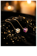 Iridescent square earrings