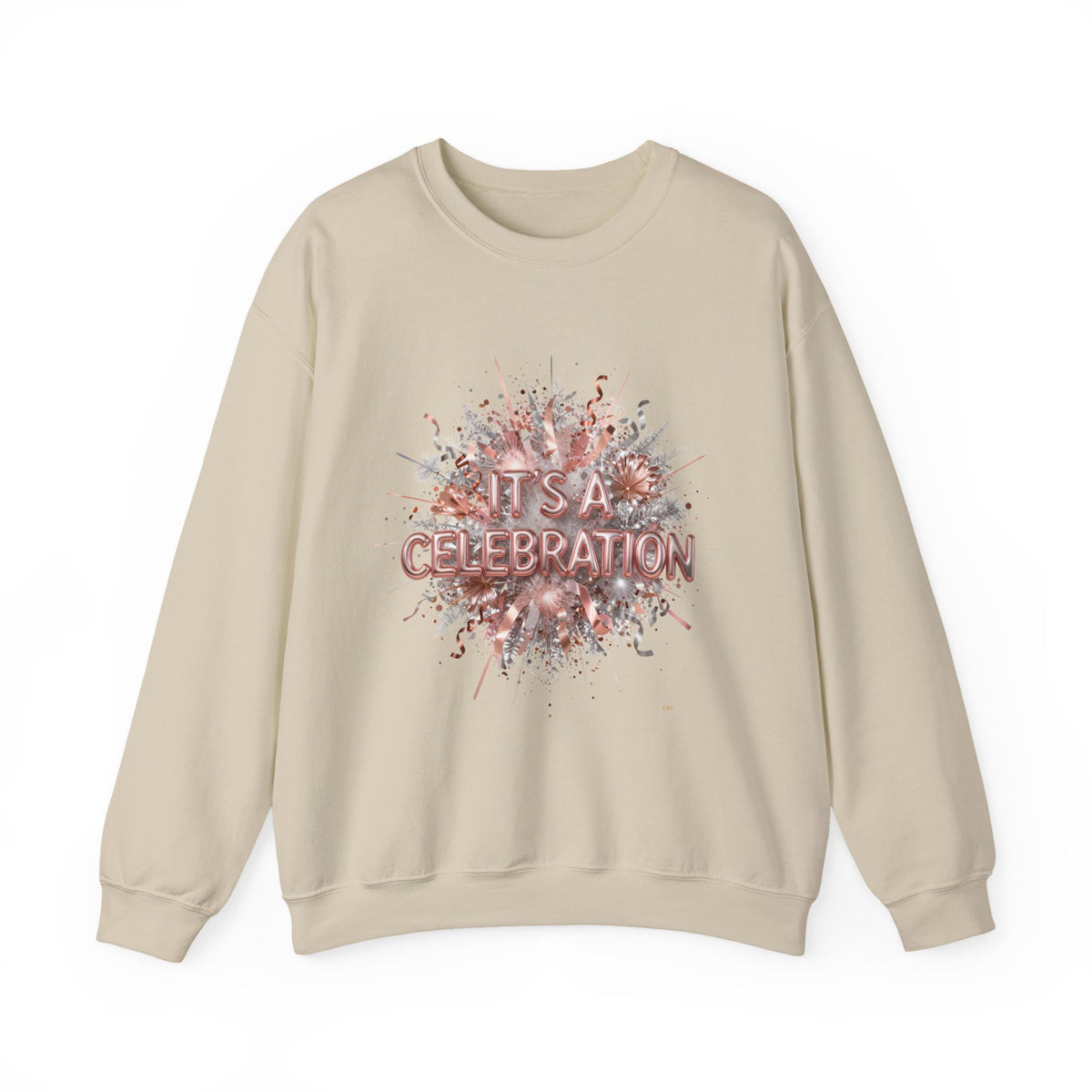 Celebration Burst Crewneck Sweatshirt — "It's a Celebration" Graphic
