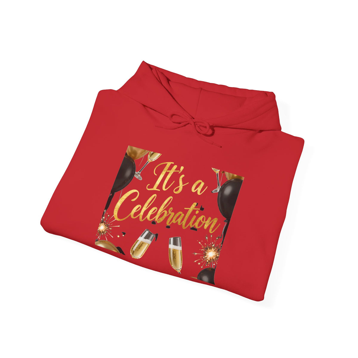 Celebration Hoodie – "It's a Celebration" Champagne & Balloon Party Sweatshirt