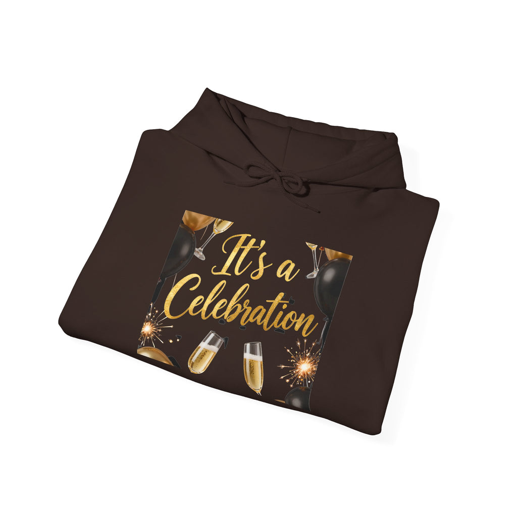 Celebration Hoodie – "It's a Celebration" Champagne & Balloon Party Sweatshirt