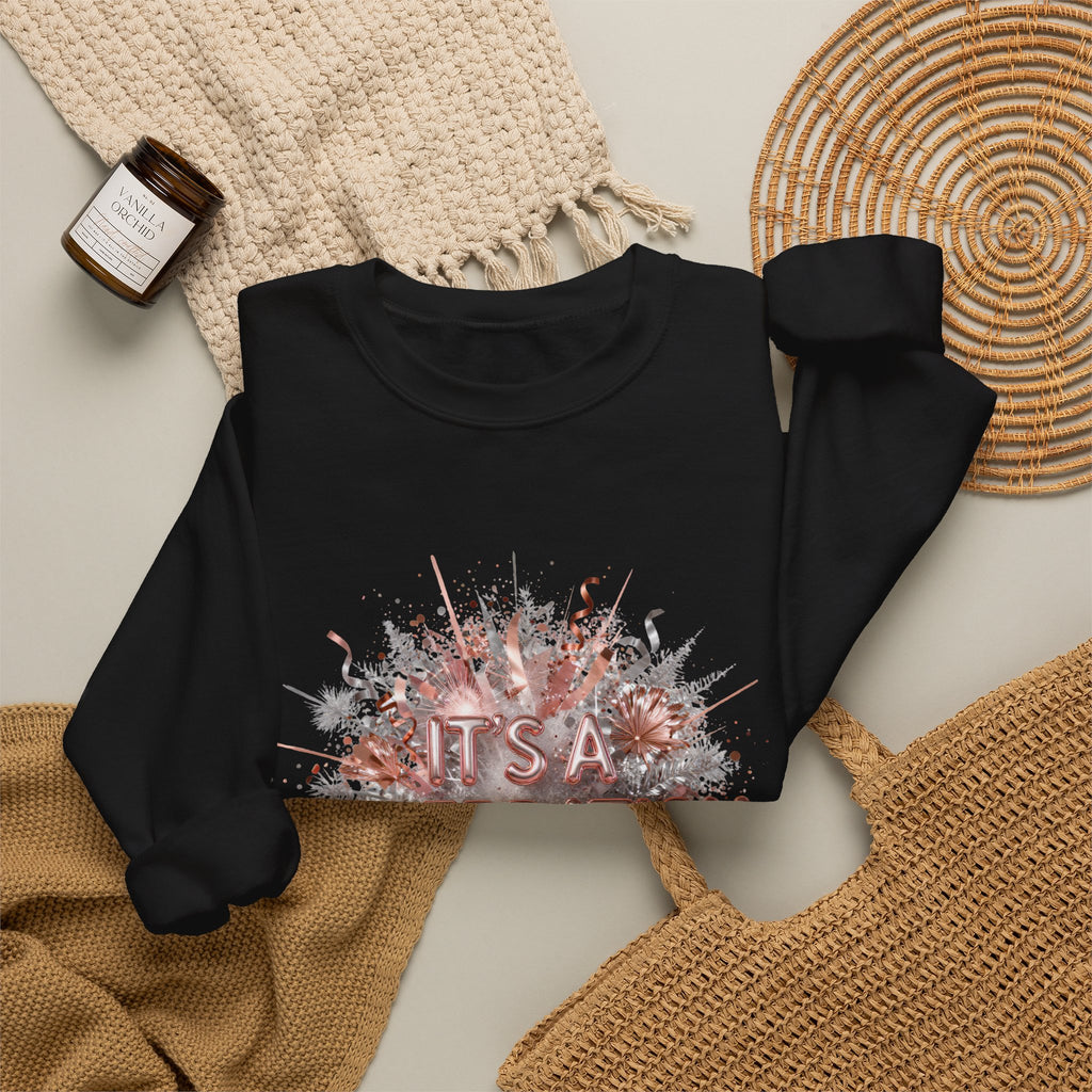 Celebration Burst Crewneck Sweatshirt — "It's a Celebration" Graphic