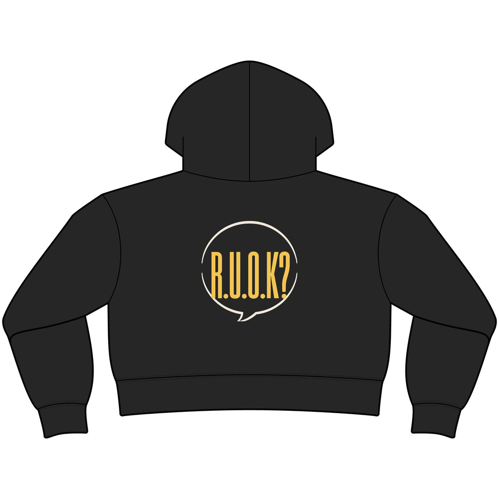 R.U.O.K Womens Relaxed Crop Zip