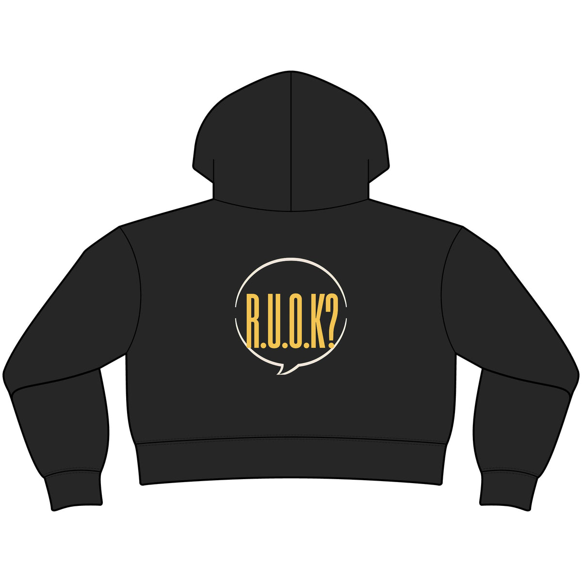 R.U.O.K Womens Relaxed Crop Zip