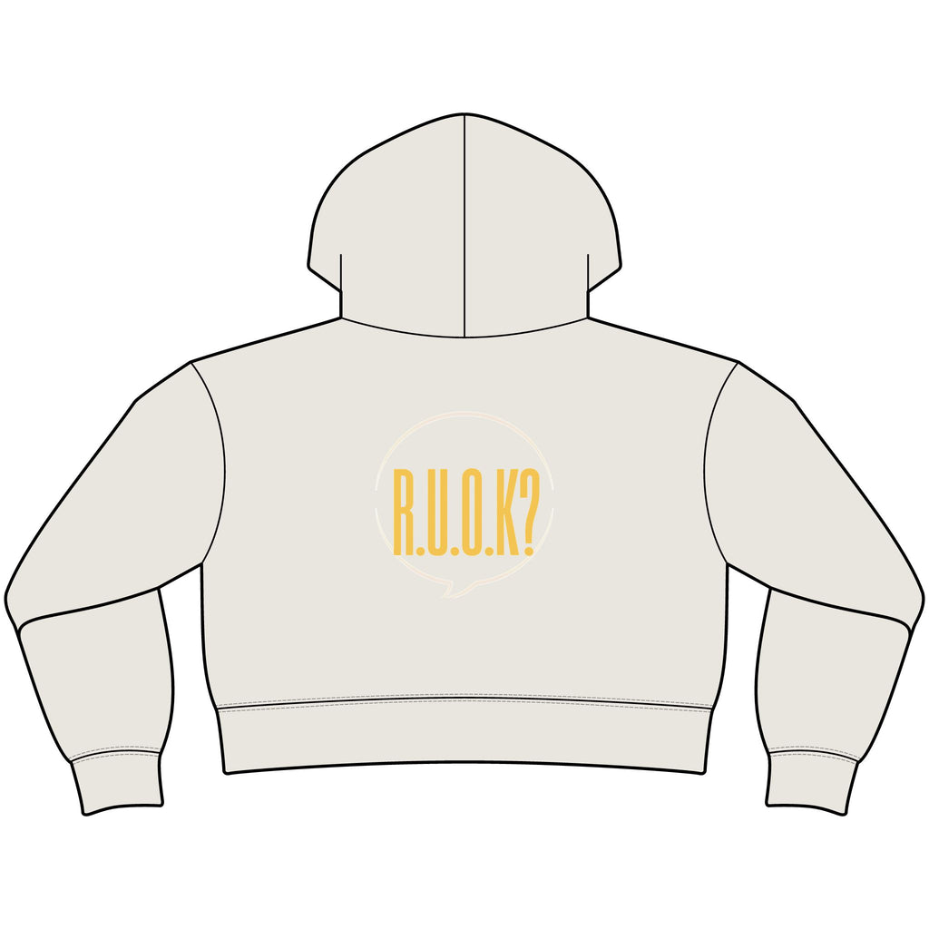 R.U.O.K Womens Relaxed Crop Zip
