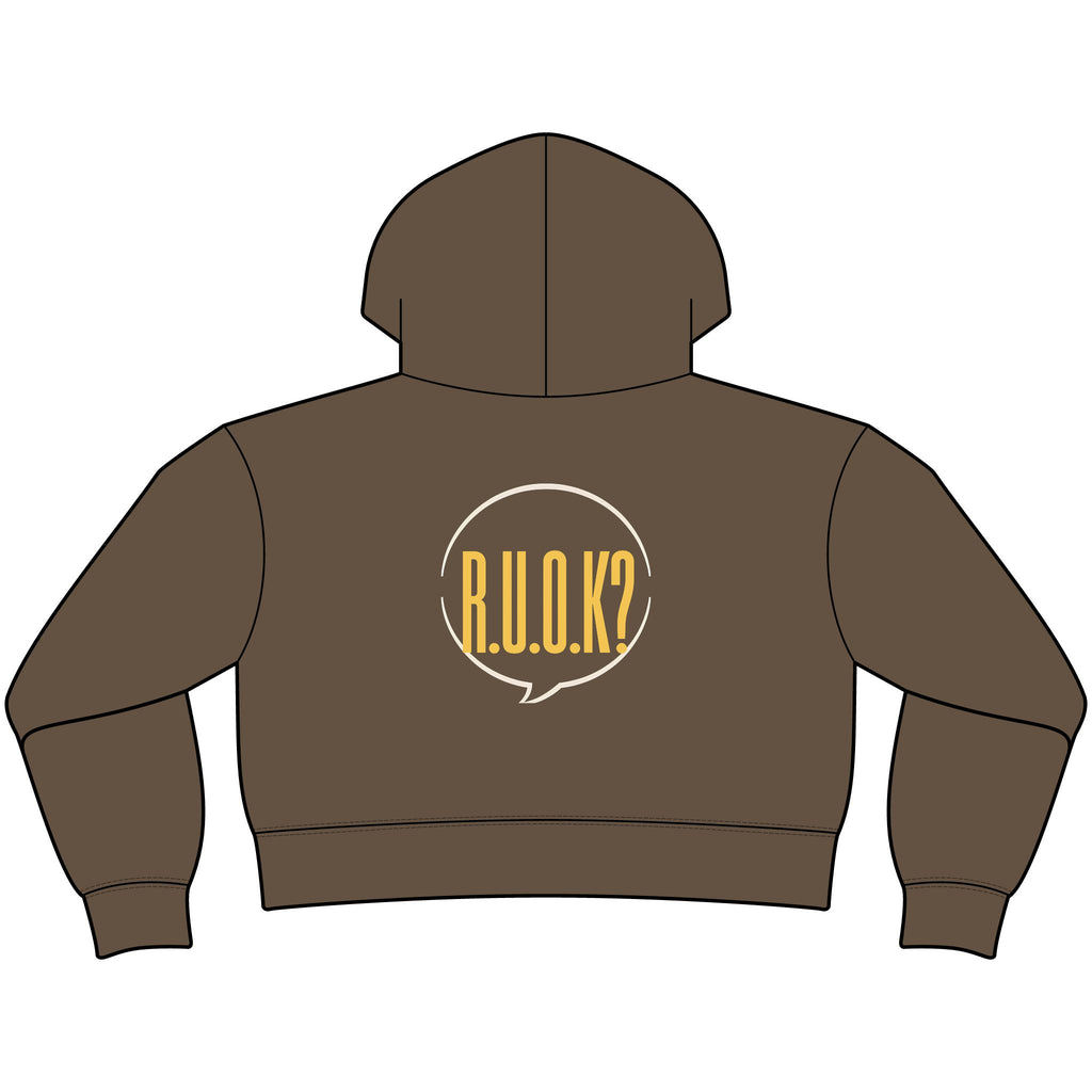 R.U.O.K Womens Relaxed Crop Zip