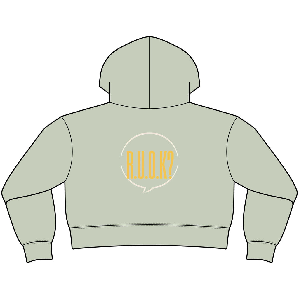 R.U.O.K Womens Relaxed Crop Zip