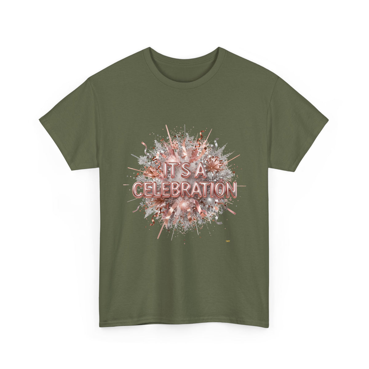 Celebration Floral Burst Tee — "It's a Celebration" Graphic T-Shirt