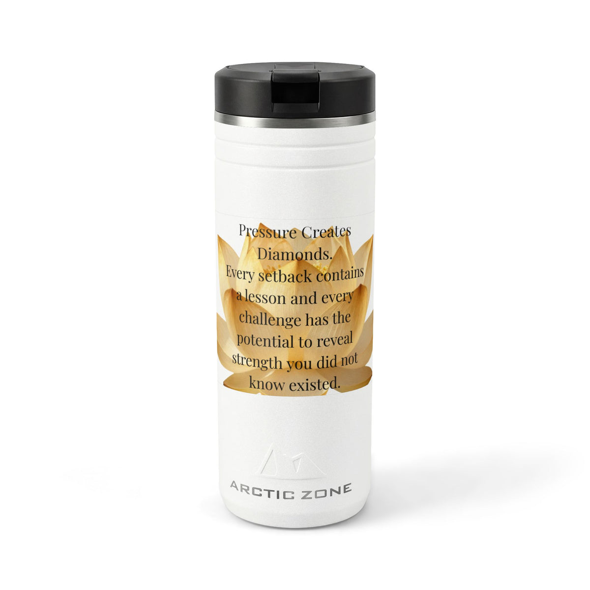 Golden Lotus Inspiration – 24 oz Thermal Straw Tumbler