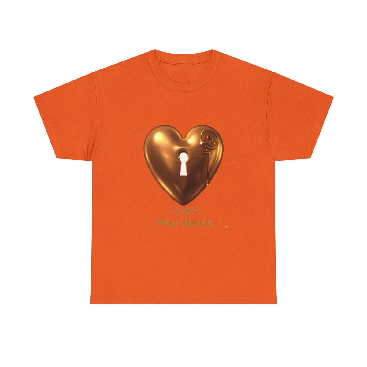 Heart Key T-Shirt — "Unlock What Matters" Inspirational Tee