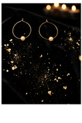 Pearl hoop earrings