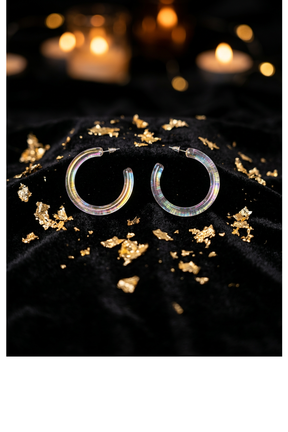 Iridescent Hoop Earrings