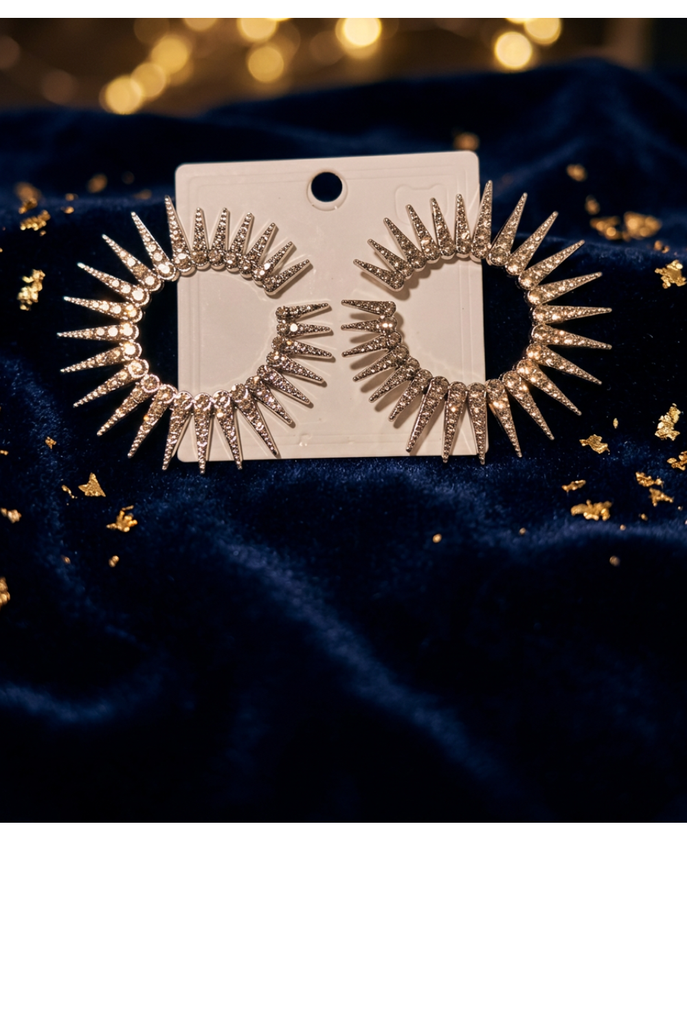 Jazzy Silver spiked earrings
