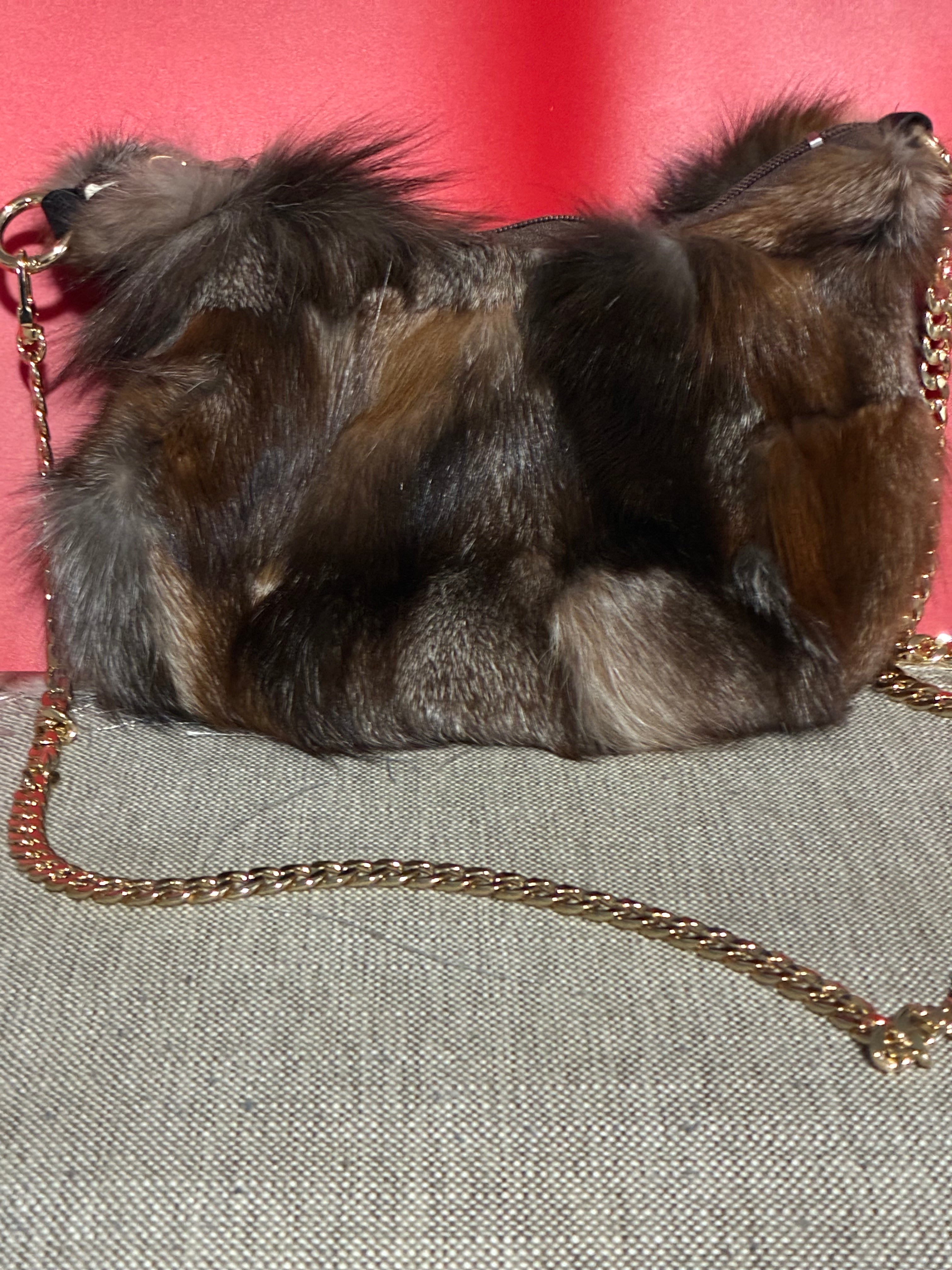 Luxury fur handbag