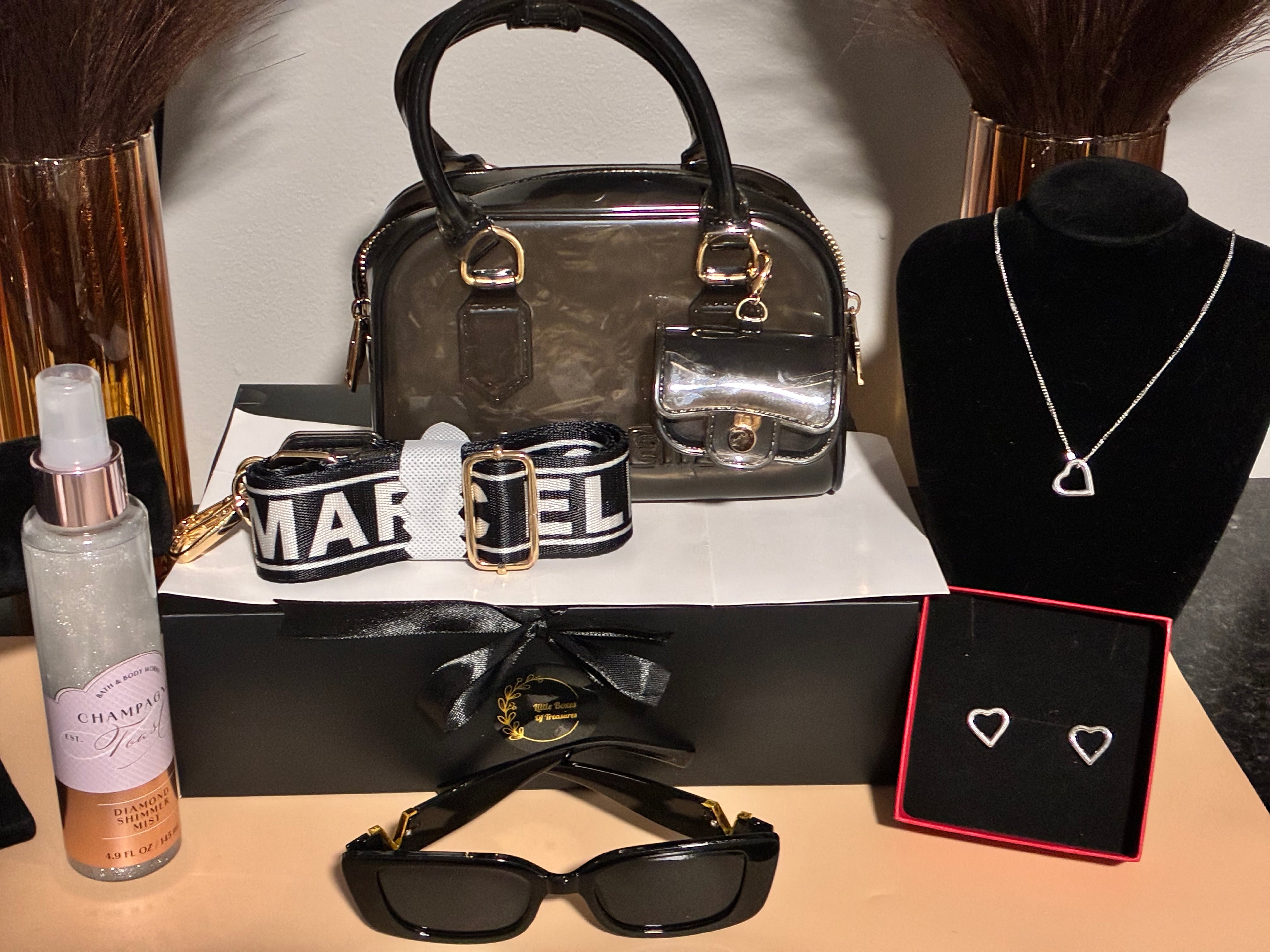 Black Jelly Crossbody Handbag