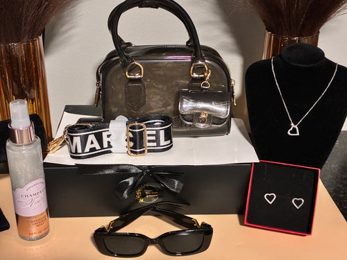 Black Jelly Crossbody Handbag
