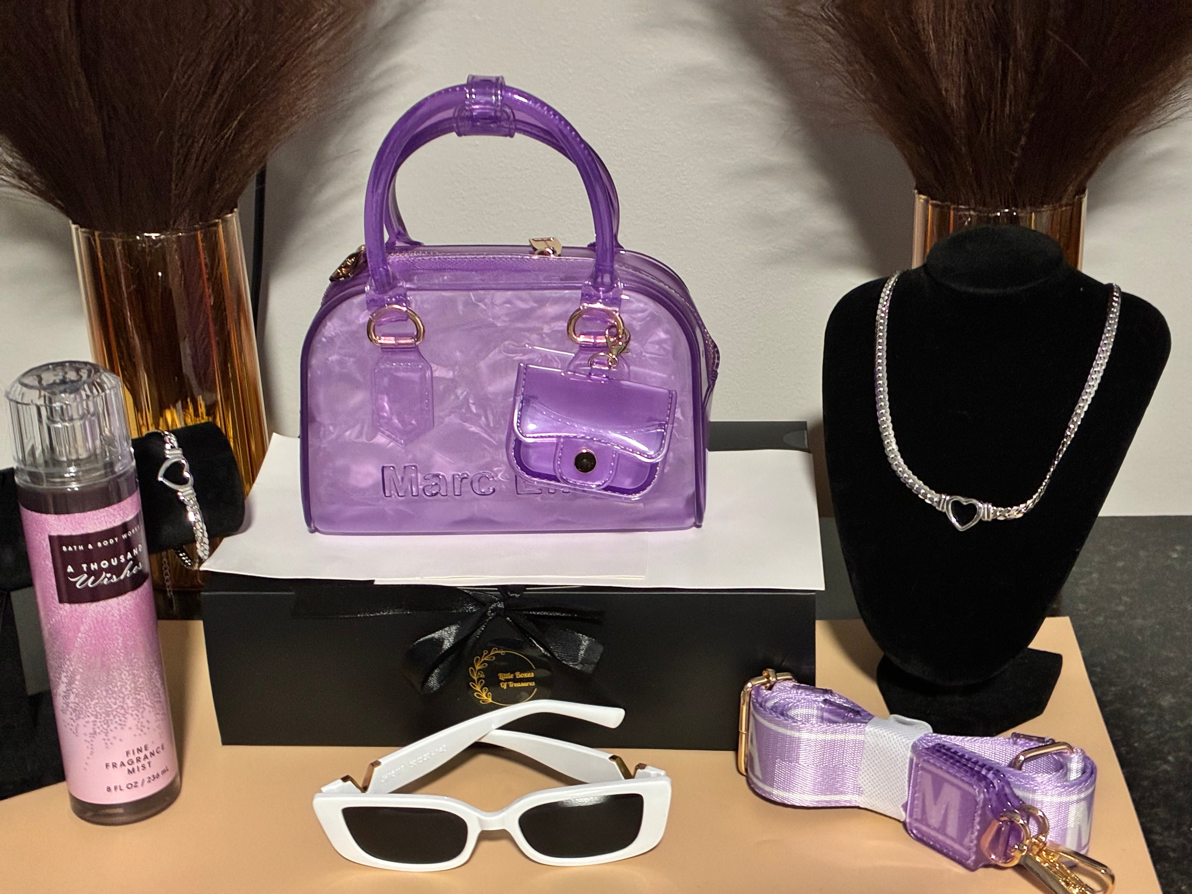 Purple Jelly Crossbody Handbag