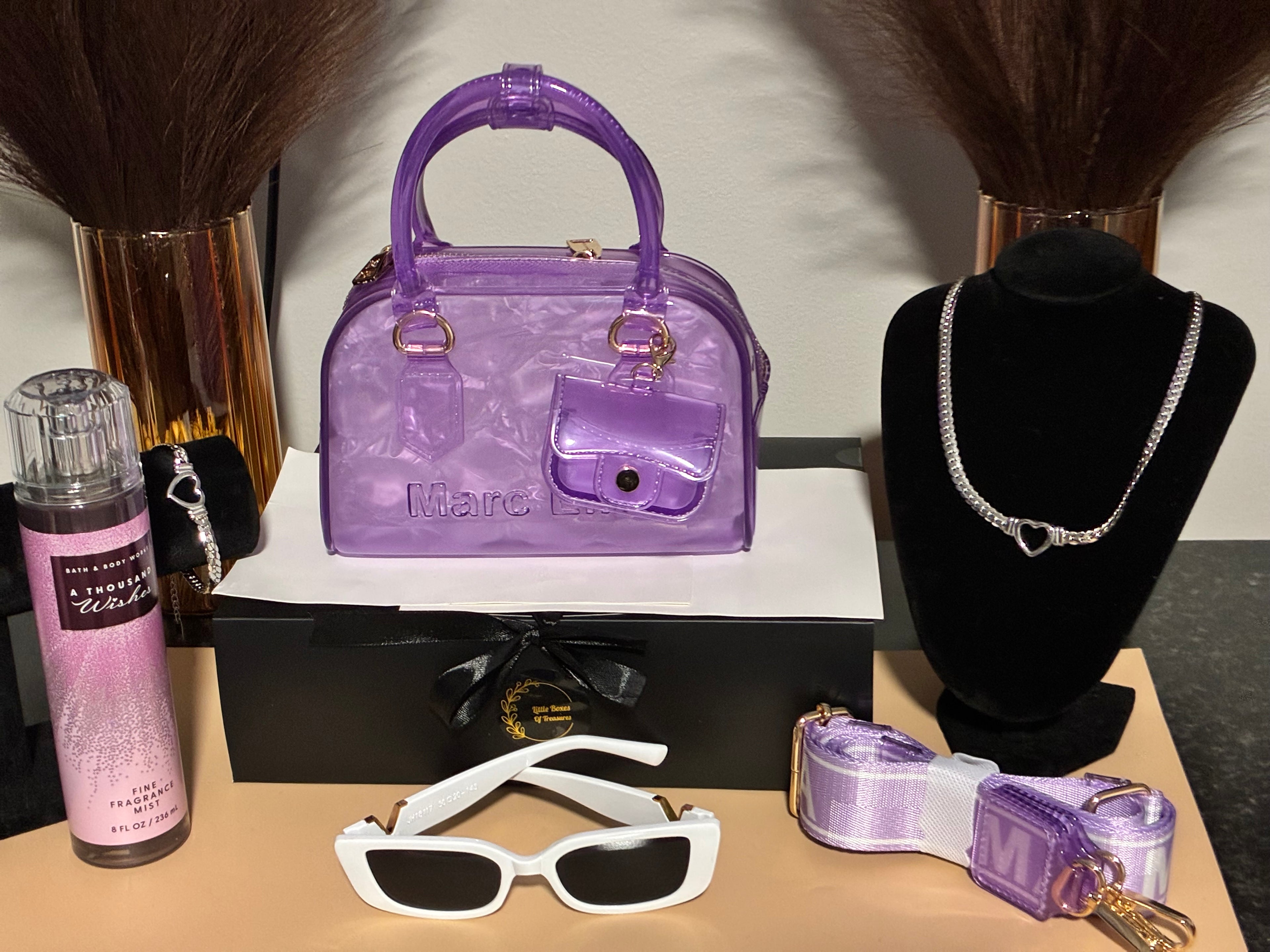 Purple Jelly Crossbody Handbag