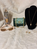 Green Coach Mini Crossbody