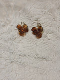 Brown flower Resin earrings
