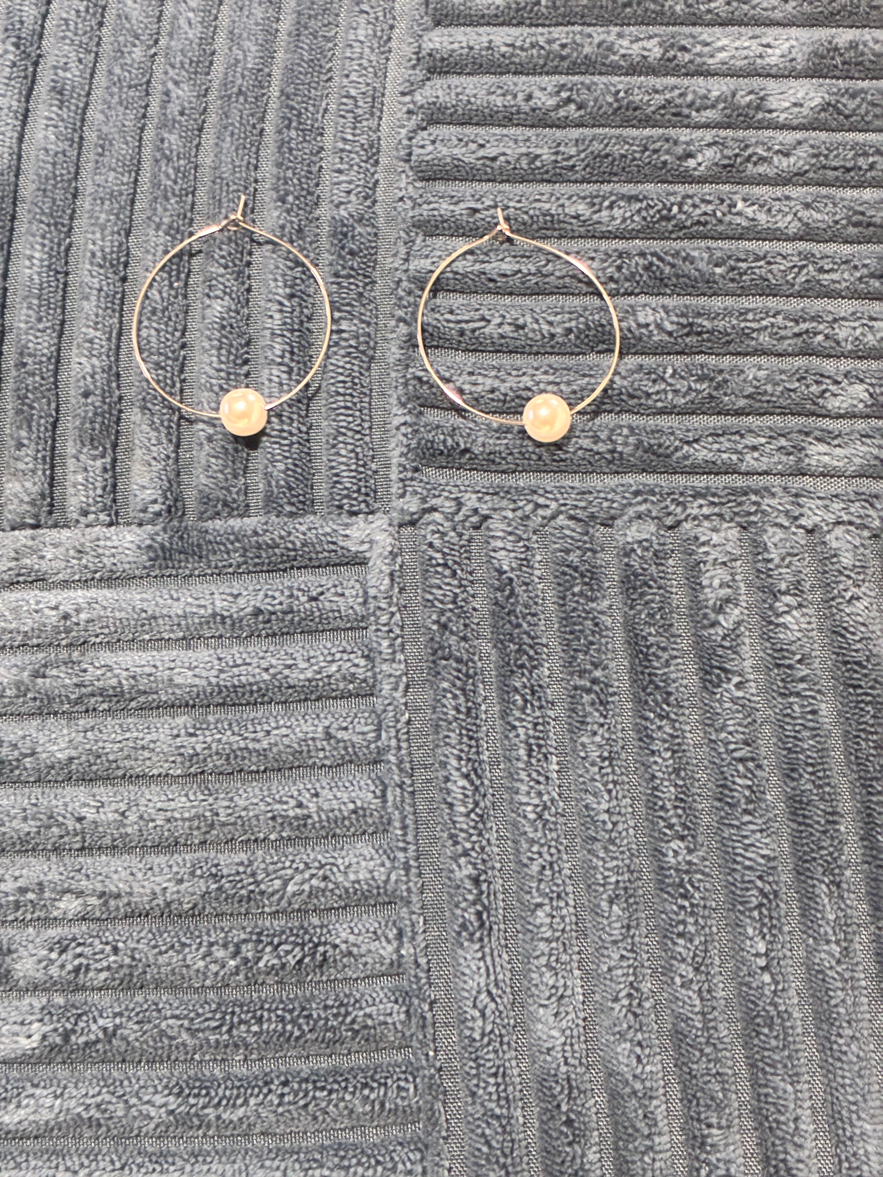 Pearl hoop earrings