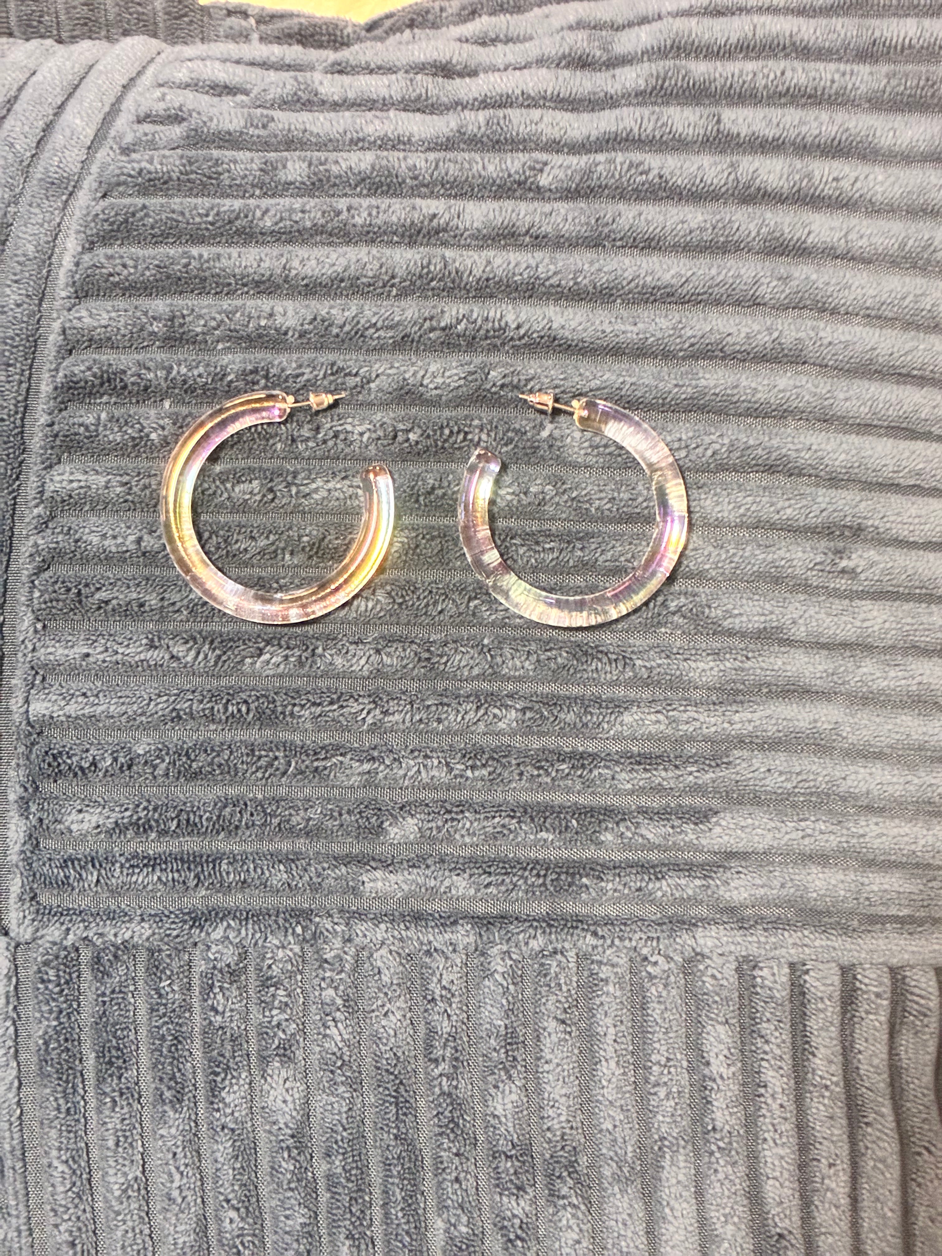 Iridescent Hoop Earrings