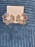 Jazzy Goldtone Iredescent earrings