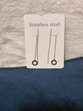 Stainless Steel Clover Drop Earrings
