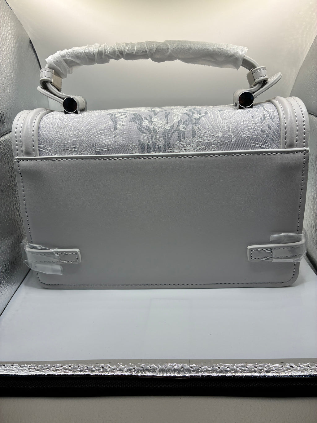 Gray shoulder bag